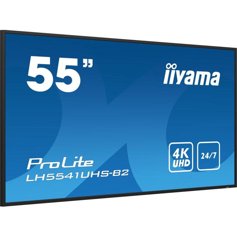 iiyama LH5541UHS-B2 Écran d'affichage dynamique En forme de kiosk 138,7 cm (54.6") LCD 500 cd/m² 4K Ultra HD Noir Intégré ... (image 4)