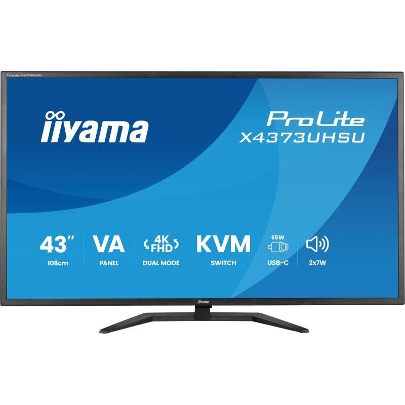 iiyama ProLite X4373UHSU-B2 écran plat de PC 108 cm (42.5") 3840 x 2160 pixels 4K Ultra HD LED Noir · Moniteur · Informat ...