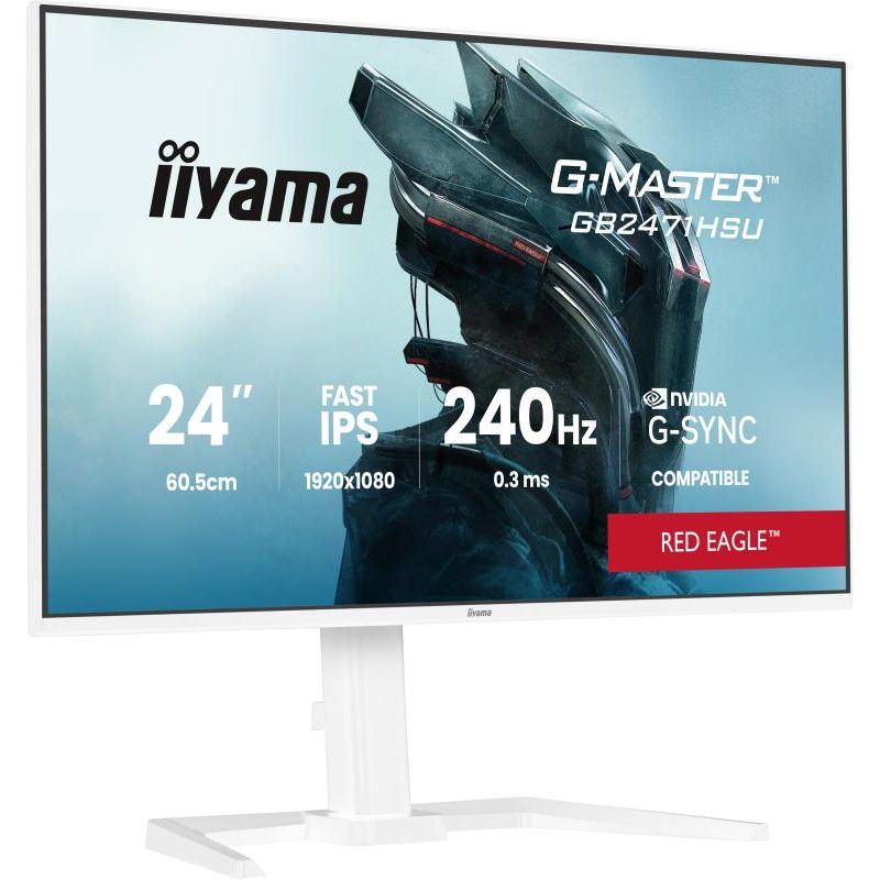 iiyama G-MASTER GB2471HSU-W1 écran — Full HD, 240 Hz, Blanc · Moniteur · Informat Systems Strasbourg (image 5)