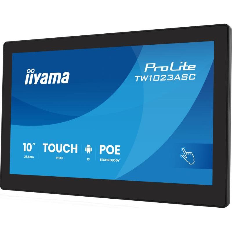 iiyama TW1023ASC-B3P Écran d'affichage dynamique En forme de kiosk 25,6 cm (10.1") Wifi 385 cd/m² WXGA Noir Écran tactile ... (image 3)