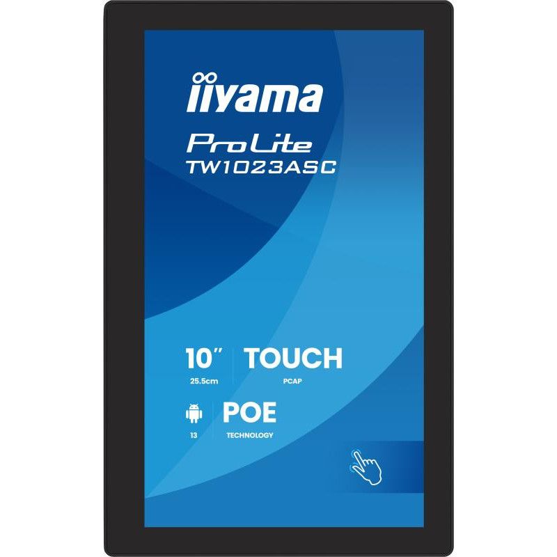 iiyama TW1023ASC-B3P Écran d'affichage dynamique En forme de kiosk 25,6 cm (10.1") Wifi 385 cd/m² WXGA Noir Écran tactile ... (image 4)
