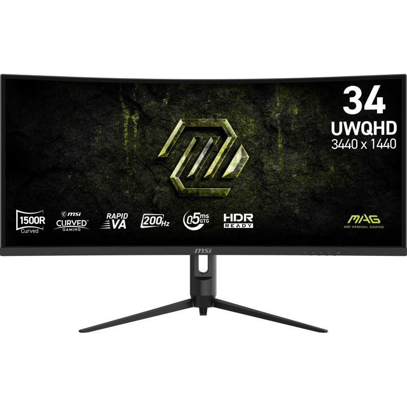 MSI MAG 342CQRF E20 écran plat de PC 86,4 cm (34") 3440 x 1440 pixels UltraWide Quad HD LCD Noir · Moniteur · Informat Sys...