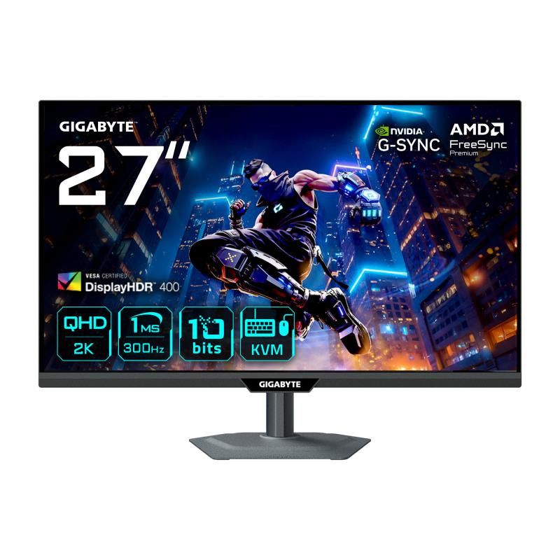 GIGABYTE M27Q3 Moniteur Gaming 27" QHD - 2560 x 1440, 300Hz, 1ms, 400 cd/m², FreeSync Premium, Display HDR400, HDMI 2.0, D... (image 2)
