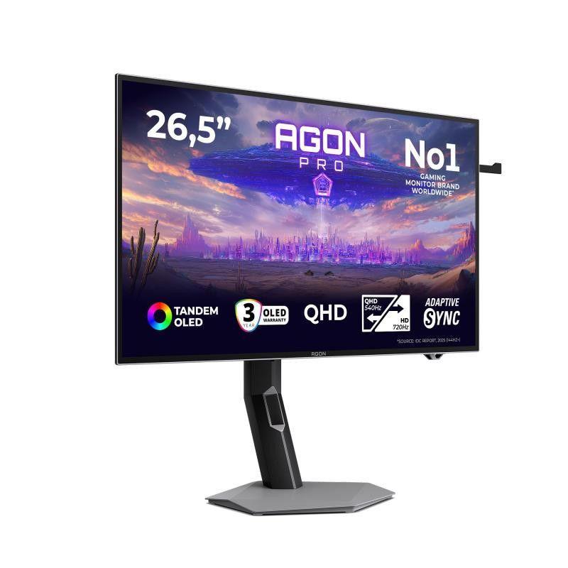 AOC AGON PRO AGP277QKDC écran plat de PC 67,3 cm (26.5") 2560 x 1440 pixels Quad HD OLED Gris · Moniteur · Informat System... (image 2)
