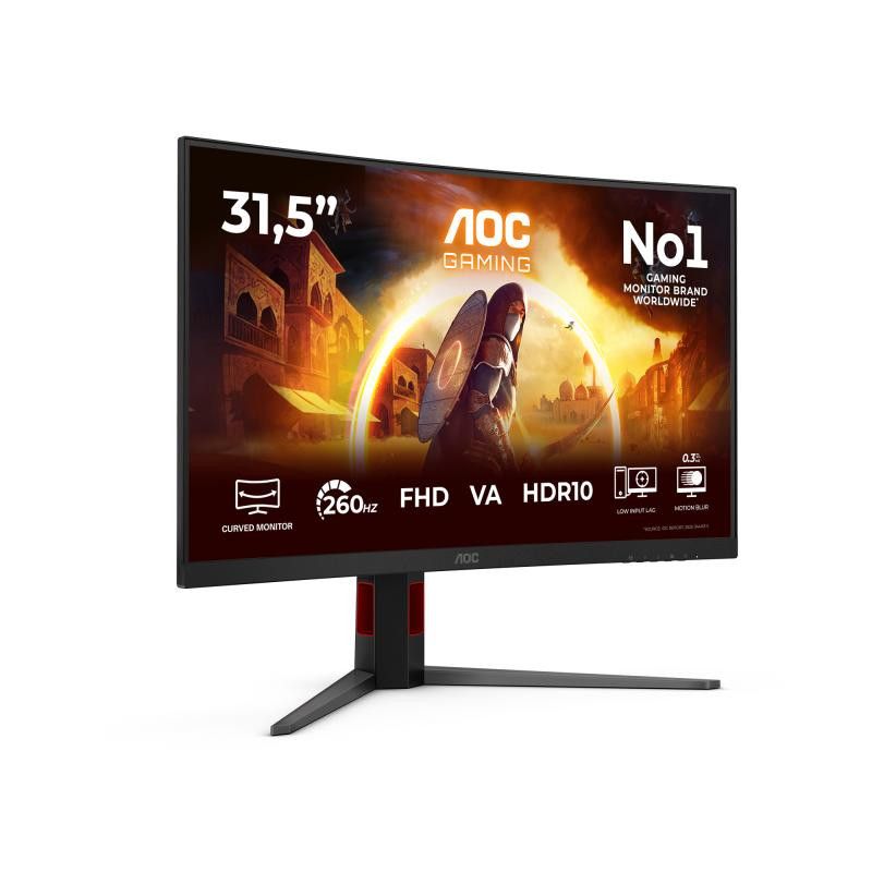 AOC G4 C32G4Z écran plat de PC 80 cm (31.5") 1920 x 1080 pixels Full HD LCD Noir, Rouge · Moniteur · Informat Systems Stra... (image 2)