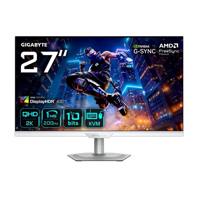 GIGABYTE M27Q2 QD ICE Moniteur de Jeu 27 QHD - 2560 x 1440, 200Hz, 1ms, 350 cd/m², FreeSync Premium, Display HDR400, HDMI ...