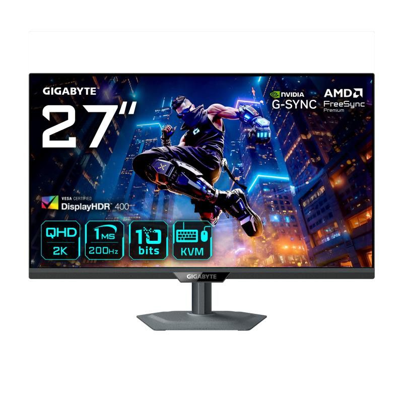 GIGABYTE M27Q2 QD Moniteur de Jeu 27 QHD - 2560 x 1440, 200Hz, 1ms, 350 cd/m², FreeSync Premium, Display HDR400, HDMI 2.0,...