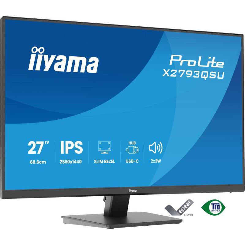 iiyama ProLite X2793QSU-B1 écran plat de PC 68,6 cm (27") 2560 x 1440 pixels Quad HD LED Noir · Moniteur · Informat System...