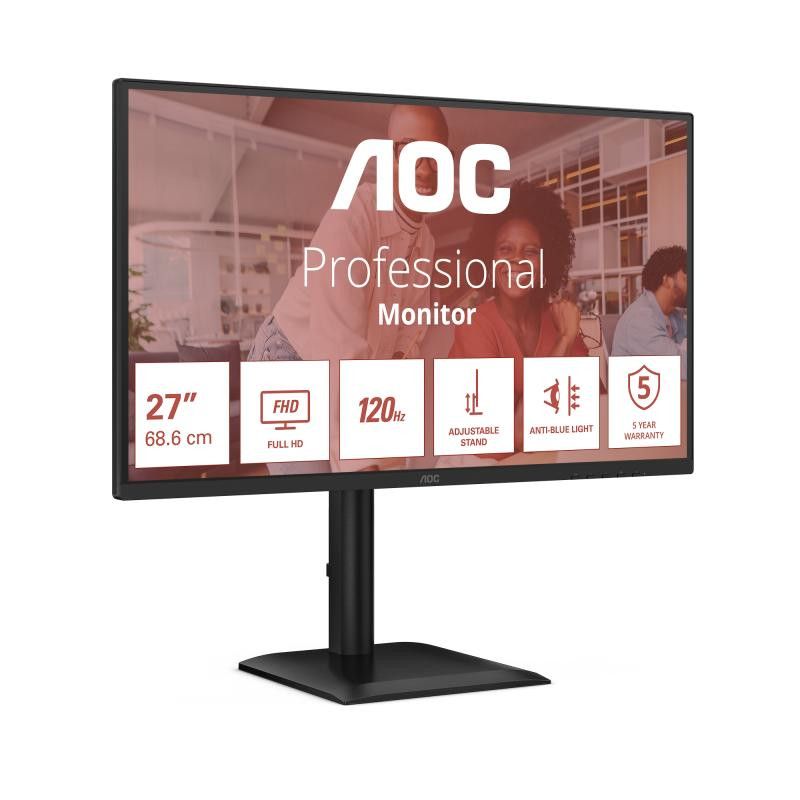 AOC 27E4CV écran plat de PC 68,6 cm (27") 1920 x 1080 pixels Full HD LED Noir · Moniteur · Informat Systems Strasbourg (image 3)