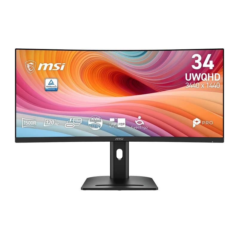 MSI PRO MP341CQPHG E12 écran plat de PC 86,4 cm (34") 3440 x 1440 pixels UltraWide Quad HD Noir · Moniteur · Informat Syst...
