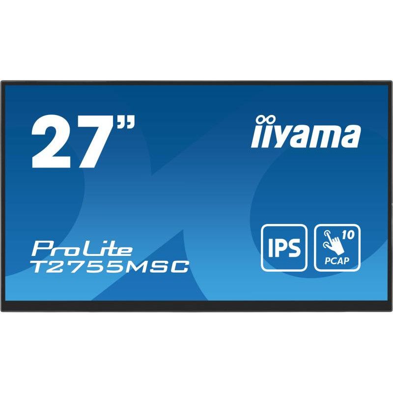 iiyama ProLite T2755MSC-B1 écran plat de PC 68,6 cm (27") 1920 x 1080 pixels Full HD LED Écran tactile Dessus de table Noi... (image 2)