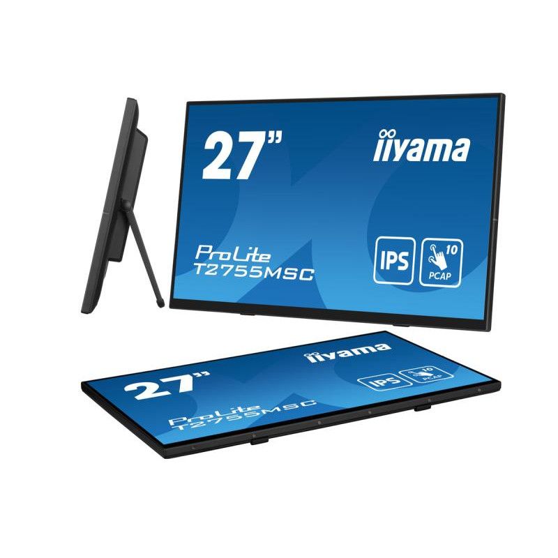 iiyama ProLite T2755MSC-B1 écran plat de PC 68,6 cm (27") 1920 x 1080 pixels Full HD LED Écran tactile Dessus de table Noi... (image 12)