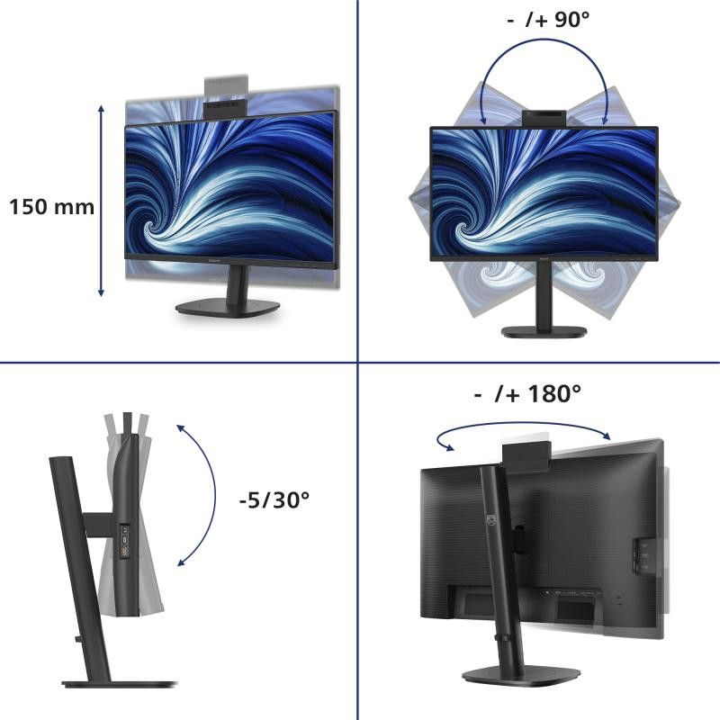 Philips 3000 series 24B2N3200JH/00 écran plat de PC 60,5 cm (23.8") 1920 x 1080 pixels Full HD LCD Noir · Moniteur · Infor... (image 3)