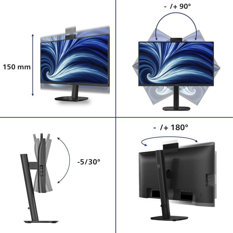 Philips 3000 series 24B2U3301H/00 écran plat de PC 60,5 cm (23.8") 1920 x 1080 pixels Full HD LCD Noir · Moniteur · Inform... (image 3)