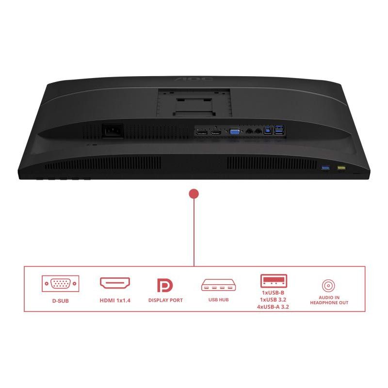 AOC E4 X24E4U écran plat de PC 61 cm (24") 1920 x 1200 pixels Full HD LED Noir · Moniteur · Informat Systems Strasbourg (image 5)