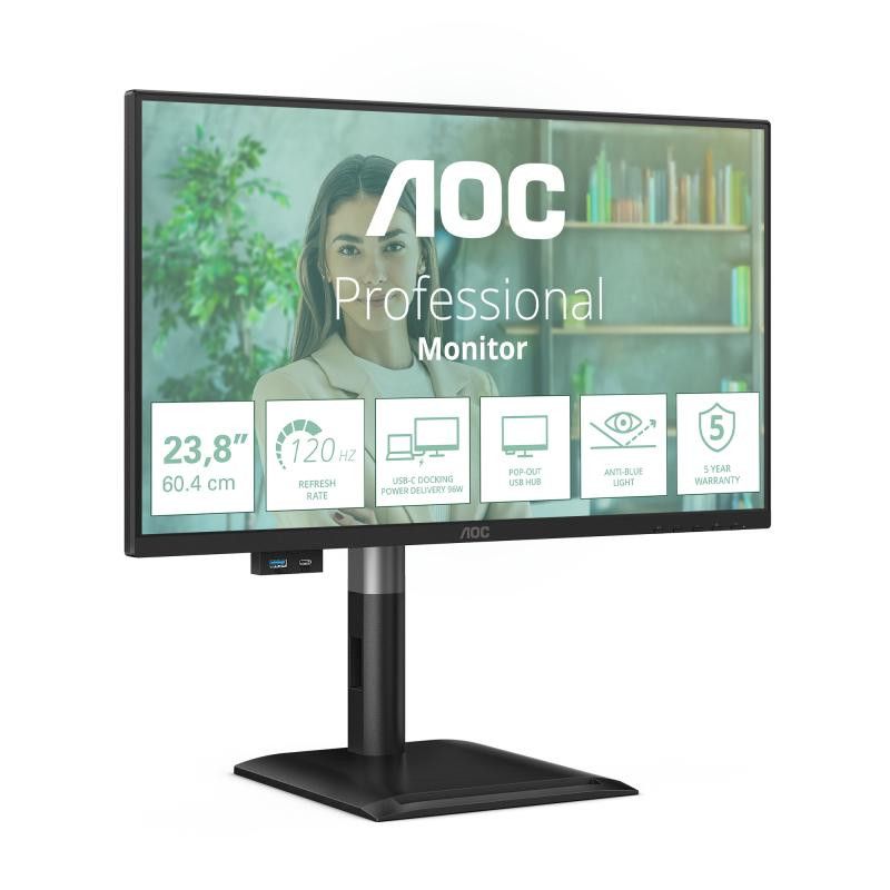 AOC 24P4CV écran plat de PC 60,5 cm (23.8") 1920 x 1080 pixels Full HD LED Noir · Moniteur · Informat Systems Strasbourg (image 2)