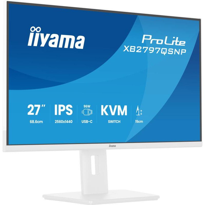 iiyama ProLite XB2797QSNP-W1 écran plat de PC 68,6 cm (27") 2560 x 1440 pixels Quad HD LCD Blanc · Moniteur · Informat Sys... (image 5)