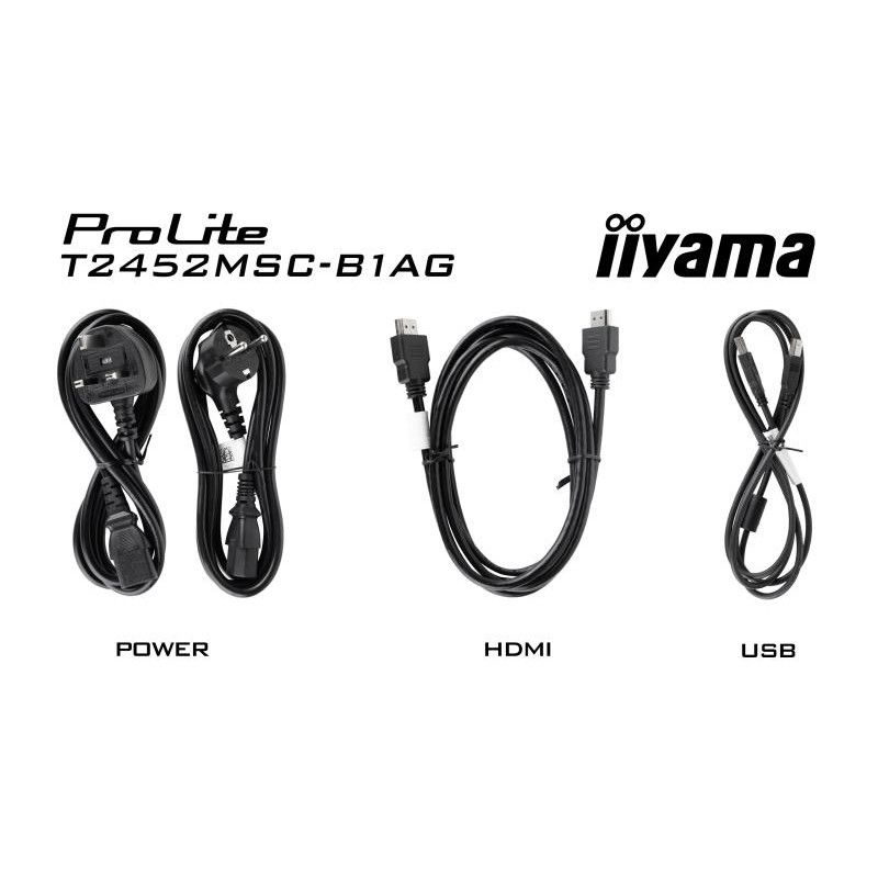 iiyama ProLite T2452MSC-B2AG écran plat de PC 61 cm (24") 1920 x 1080 pixels Full HD LED Écran tactile Noir · Moniteur · I... (image 17)