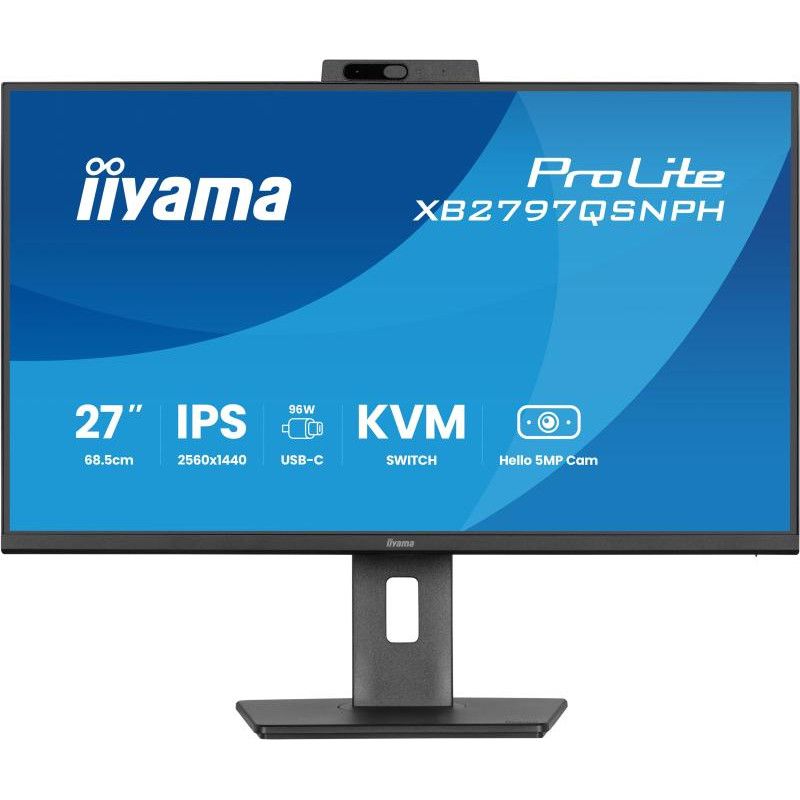 iiyama ProLite XB2797QSNPH-B1 27IN IPS LCD 4MS 2560X1440 350CD/M2 HDMI/DP/USB 2 écran plat de PC 68,6 cm (27") 2560 x 1440... (image 3)