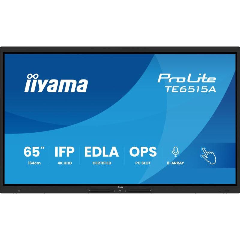 iiyama TE6515A-B2AG Écran d'affichage dynamique En forme de kiosk 163,8 cm (64.5") Wifi 550 cd/m² 4K Ultra HD Noir Écran t... (image 2)
