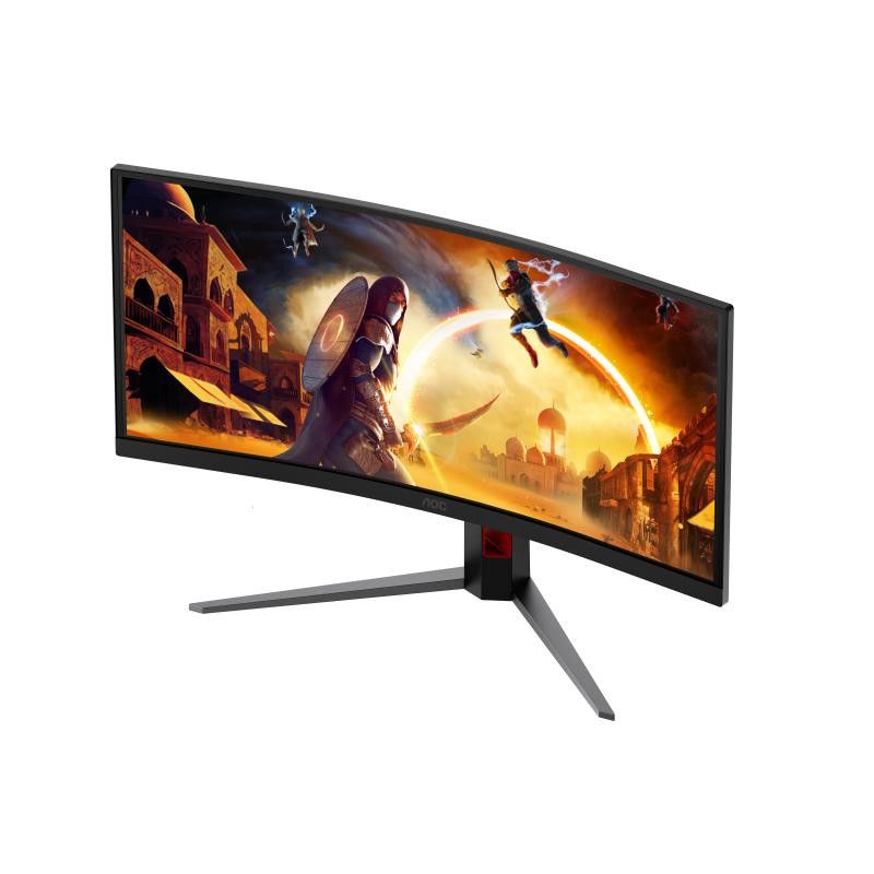 AOC G4 34'' CU34G4CA écran plat de PC 86,4 cm (34") 3440 x 1440 pixels Noir, Rouge · Moniteur · Informat Systems Strasbourg (image 11)