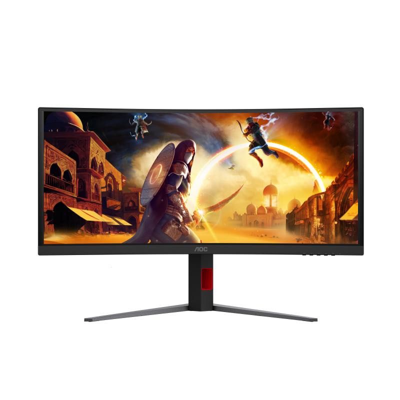 AOC G4 34'' CU34G4CA écran plat de PC 86,4 cm (34") 3440 x 1440 pixels Noir, Rouge · Moniteur · Informat Systems Strasbourg (image 6)