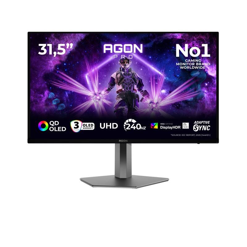 AOC AGON PRO AG326UZD2 écran plat de PC 80 cm (31.5") 3840 x 2160 pixels 4K Ultra HD OLED Noir · Moniteur · Informat Syste...