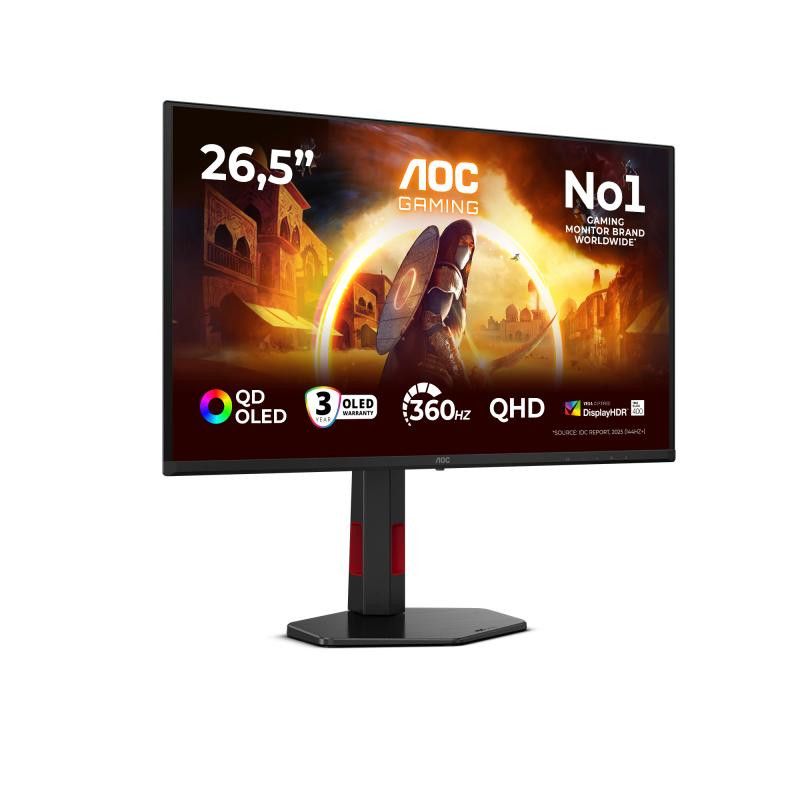 AOC G4 Q27G4SDR écran plat de PC 67,3 cm (26.5") 2560 x 1440 pixels Quad HD QD-OLED Noir, Rouge · Moniteur · Informat Syst... (image 2)