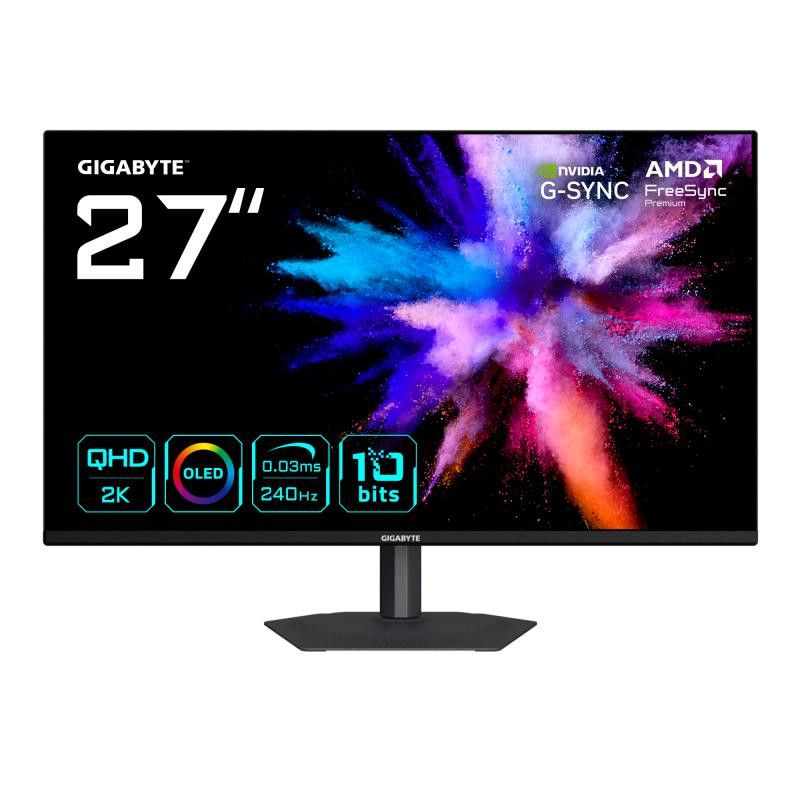 GIGABYTE GO27Q24A Moniteur Gaming OLED 27 2K QHD - 2560 x 1440, 240Hz, 0.03ms, 400 cd/m², FreeSync Premium, G-Sync Compati...