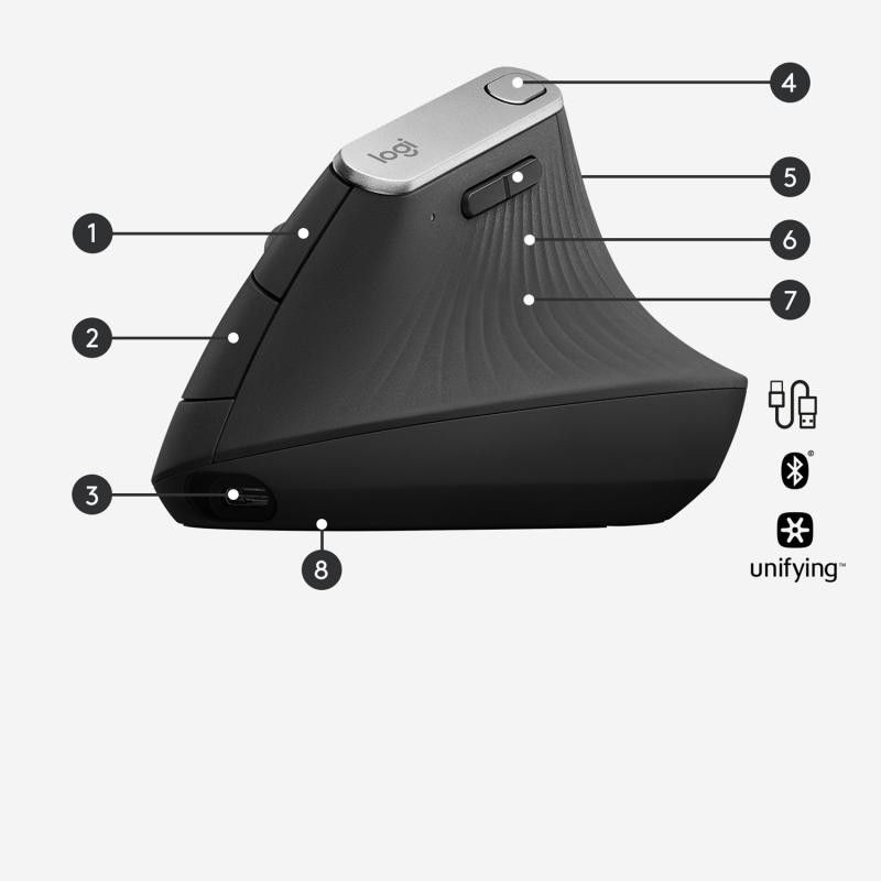 LOGITECH MX Vertical Graphite *910-005448 · SOURIS · Informat Systems Strasbourg (image 6)