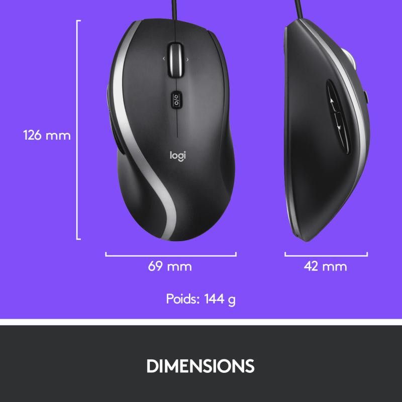 Logitech M500S Laser Filaire Noir - Souris · Souris PC · Informat Systems Strasbourg (image 11)