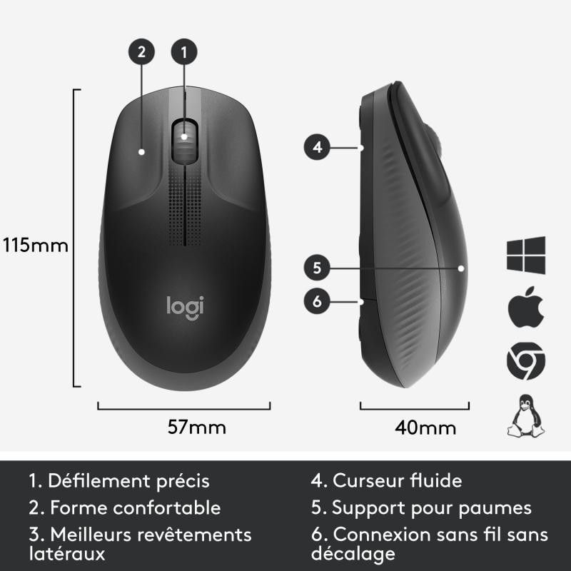 Logitech M190 Noir Sans Fil *910-005905 · SOURIS · Informat Systems Strasbourg (image 11)
