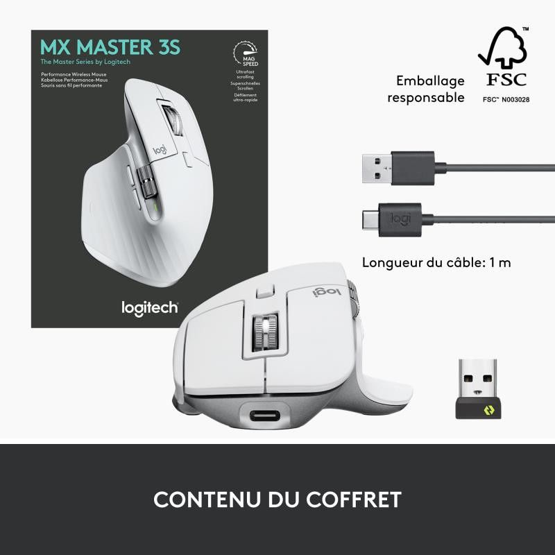 Logitech MX Master 3S Pale Grey · Souris PC · Informat Systems Strasbourg (image 20)