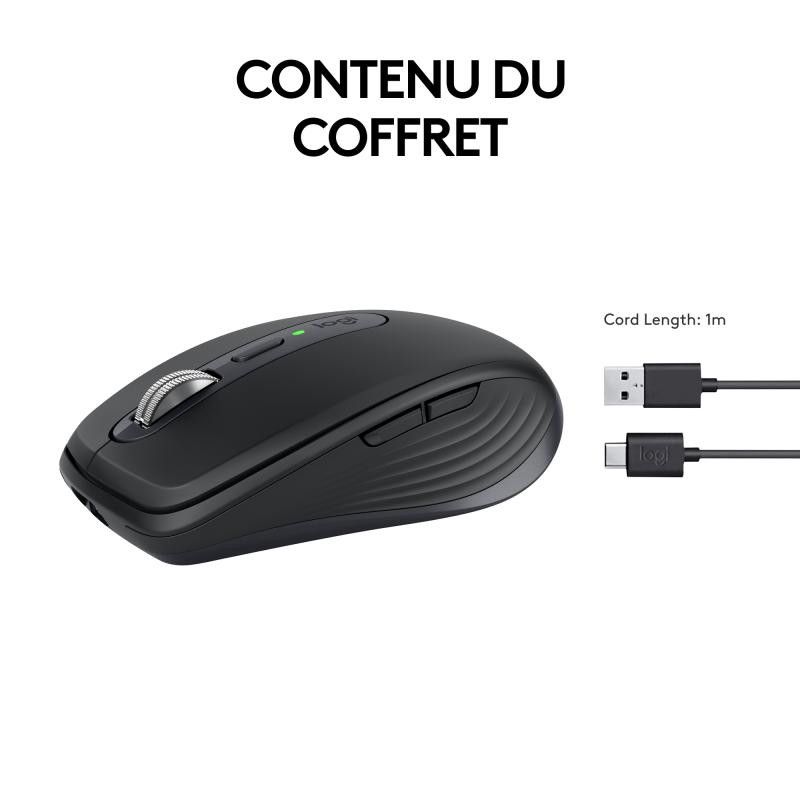 Logitech MX Anywhere 3S souris Bureau Droitier RF sans fil + Bluetooth Laser 8000 DPI · Souris PC · Informat Systems Stras... (image 18)