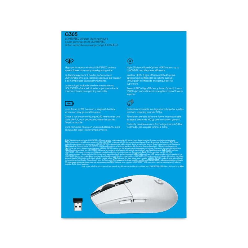 LOGITECH G305 LIGHTSPEED Sans Fil White · Souris PC · Informat Systems Strasbourg (image 10)
