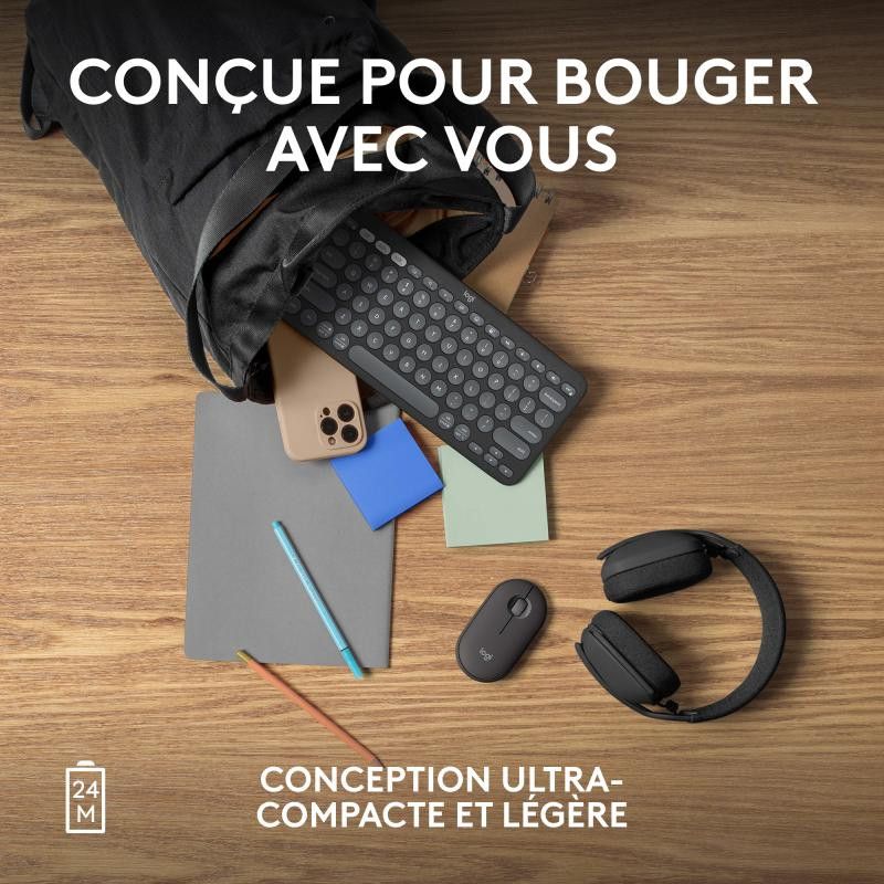 Logitech Pebble 2 M350s souris Voyage Ambidextre RF sans fil + Bluetooth Optique 4000 DPI · Souris PC · Informat Systems S... (image 14)