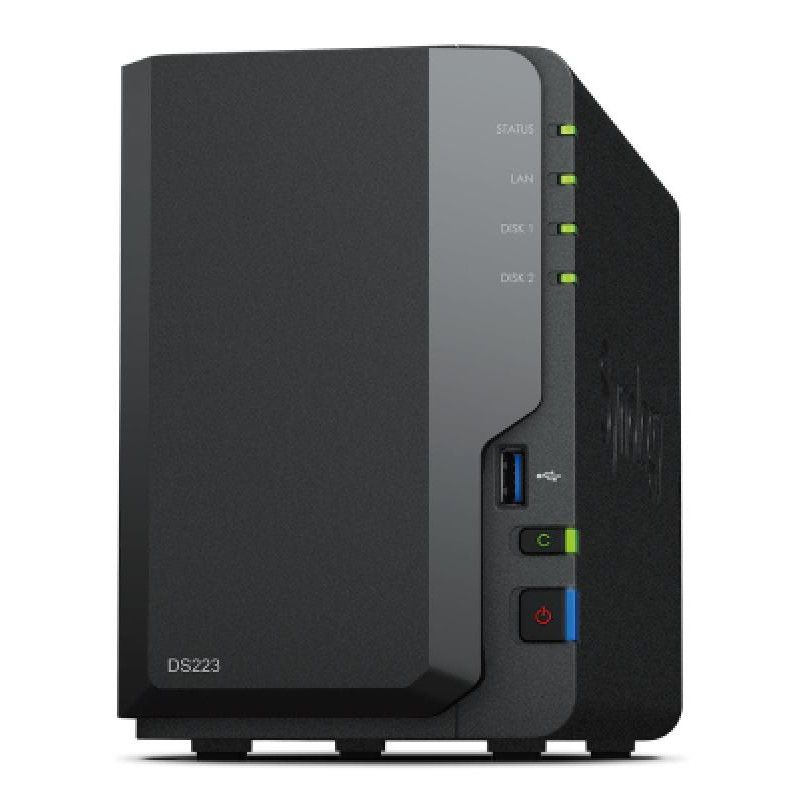 Synology DiskStation DS223 serveur de stockage NAS Bureau Realtek RTD1619B 2 Go DDR4 0 To · Informat Systems Strasbourg