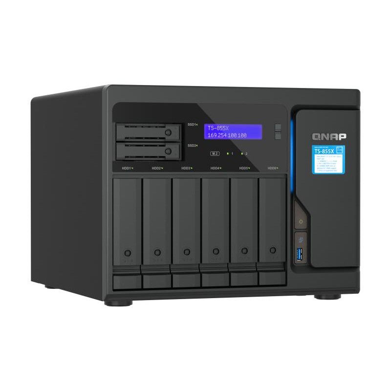 QNAP TS-855X SAN Tower Intel Atom® C5125 8 Go DDR4 0 To QNAP QTS Noir · Serveurs NAS · Informat Systems Strasbourg (image 3)