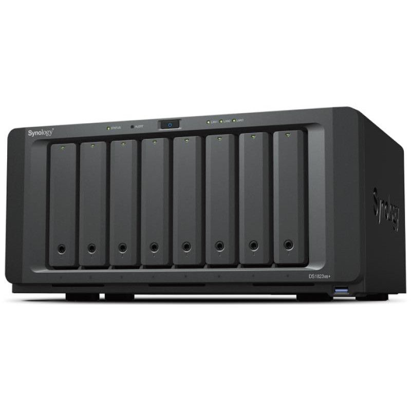 Synology DiskStation DS1823XS+ serveur de stockage NAS Tower Ryzen Embedded V1780B 8 Go DDR4 0 To DiskStation Manager Noir...