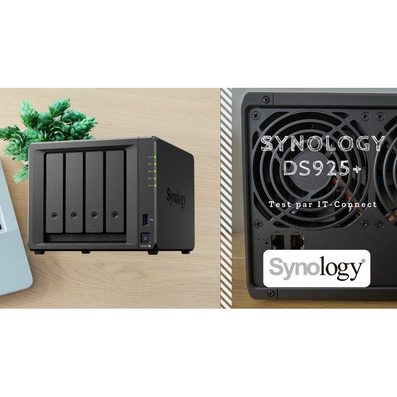 Synology DiskStation DS925+ serveur de stockage NAS Ryzen Embedded V1500B 4 Go DDR4 0 To Noir · Serveurs NAS · Informat Sy...