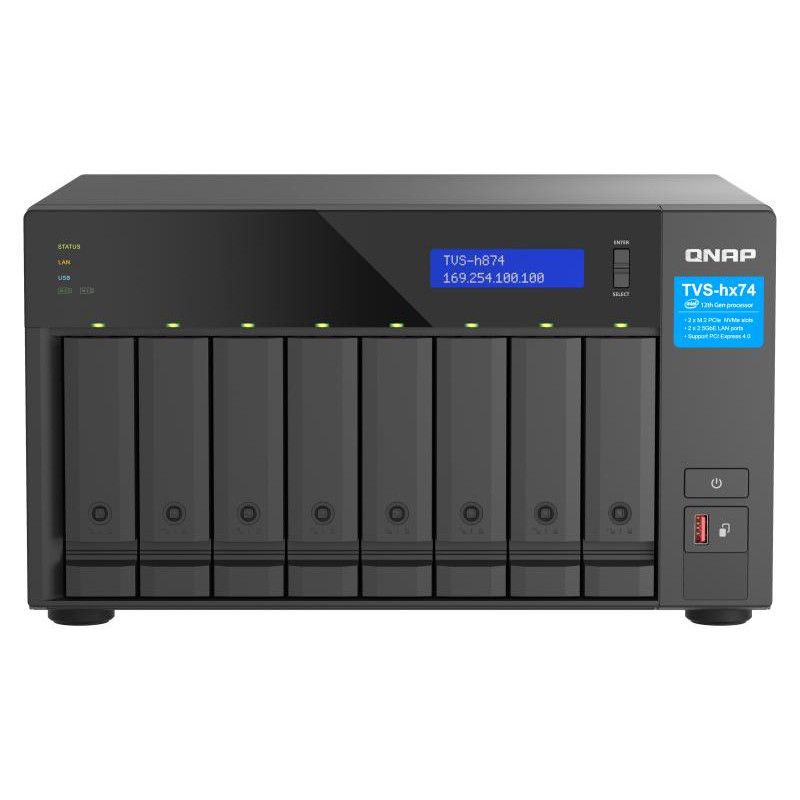 QNAP TVS-h874 NAS Tower Intel® Core i5 i5-12400 32 Go DDR4 0 To QuTS hero Noir · Serveurs NAS · Informat Systems Strasbourg