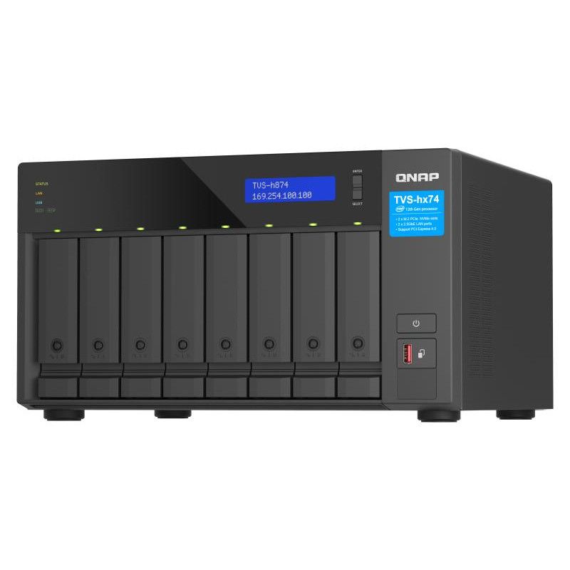 QNAP TVS-h874 NAS Tower Intel® Core i5 i5-12400 32 Go DDR4 0 To QuTS hero Noir · Serveurs NAS · Informat Systems Strasbourg (image 6)