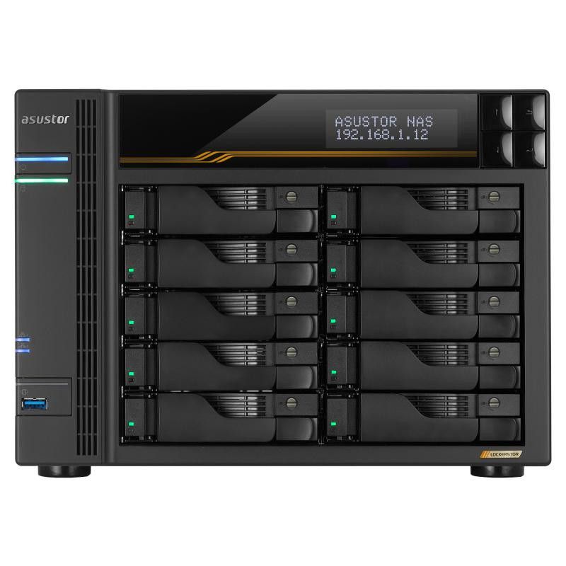 Asustor LOCKERSTOR 10 Gen3 NAS Bureau AMD Ryzen V3C14 16 Go DDR5 ADM Noir · Serveurs NAS · Informat Systems Strasbourg