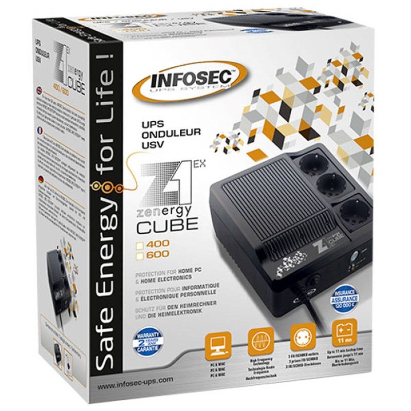 INFOSEC Z1 ZenCube EX 600 - OFF Line- 600 VA · Sécurité électrique · Informat Systems Strasbourg (image 2)