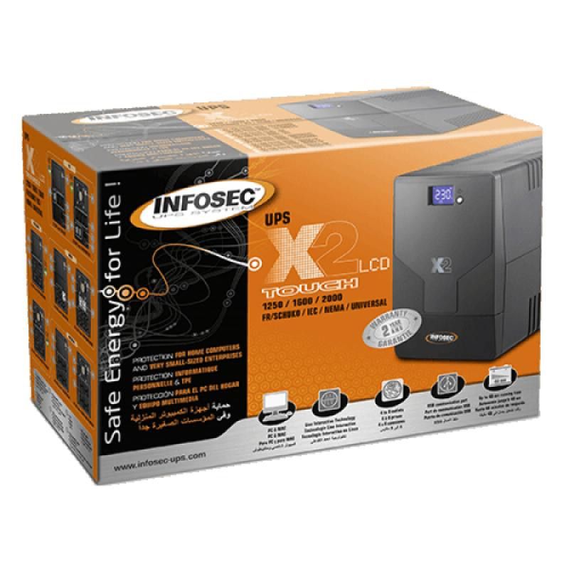 INFOSEC X2 LCD TOUCH 1250 FR/SCHUKO - Line Interactive- 1250 VA · Onduleurs · Informat Systems Strasbourg (image 3)
