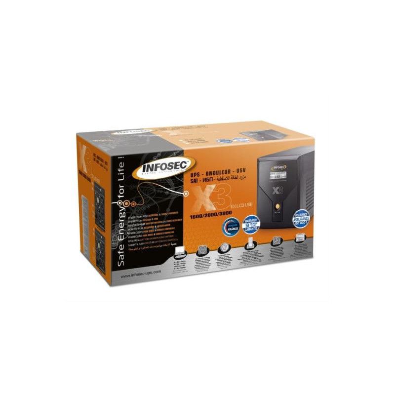 INFOSEC X3 EX 3000 LCD USB FR/SCHUKO - Line interactive · Onduleurs · Informat Systems Strasbourg (image 4)