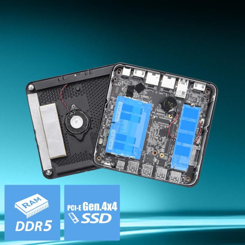 MSI Cubi Z AI 8M-004BEU Cube Noir 8945HS AMD SoC 4,1 GHz Haut-parleurs intégrés · Barebone NUC · Informat Systems Strasbourg (image 5)