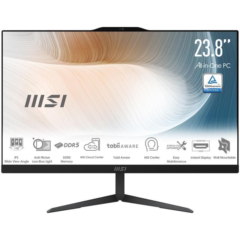 MSI Modern AM242 1M-1084FR Intel Core 3 100U 60,5 cm (23.8") 1920 x 1080 pixels PC All-in-One 8 Go DDR5-SDRAM 512 Go SSD W... (image 2)