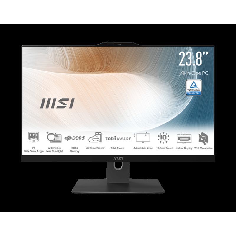 MSI Modern AM242TP 1M-1857FR Intel Core 5 120U 60,5 cm (23.8") 1920 x 1080 pixels Écran tactile PC All-in-One 16 Go DDR5-S...