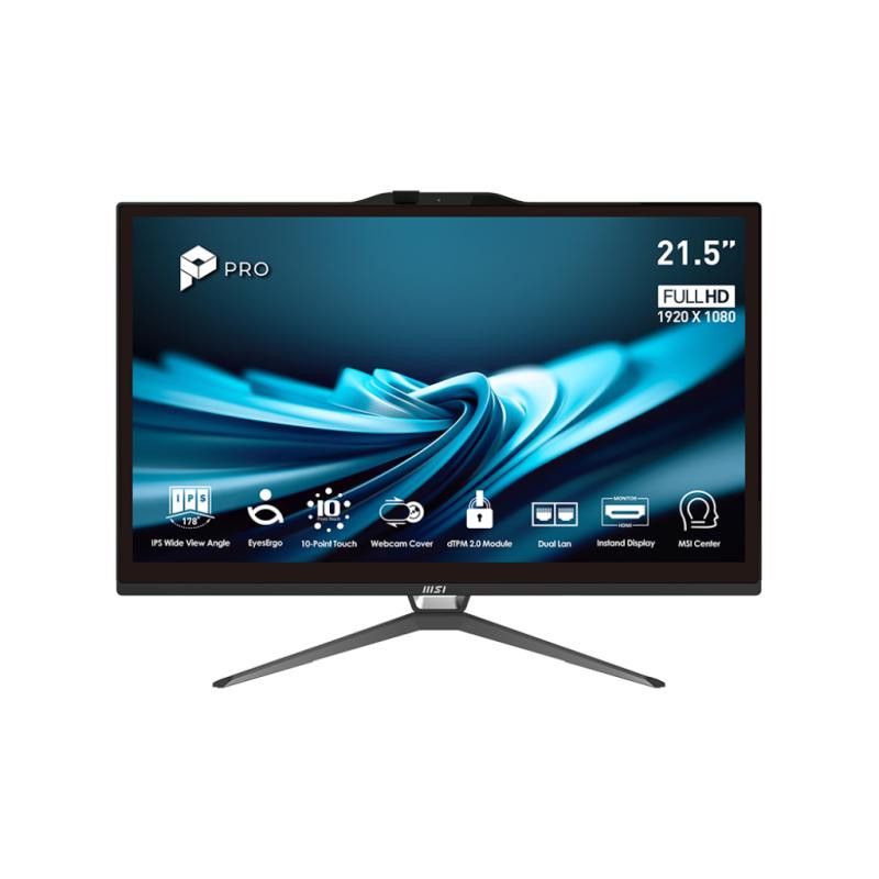 MSI Pro AP222T 14M-438XEU PC tout en un/station de travail Intel® Core i5 i5-14400 54,6 cm (21.5") 1920 x 1080 pixels Écra...